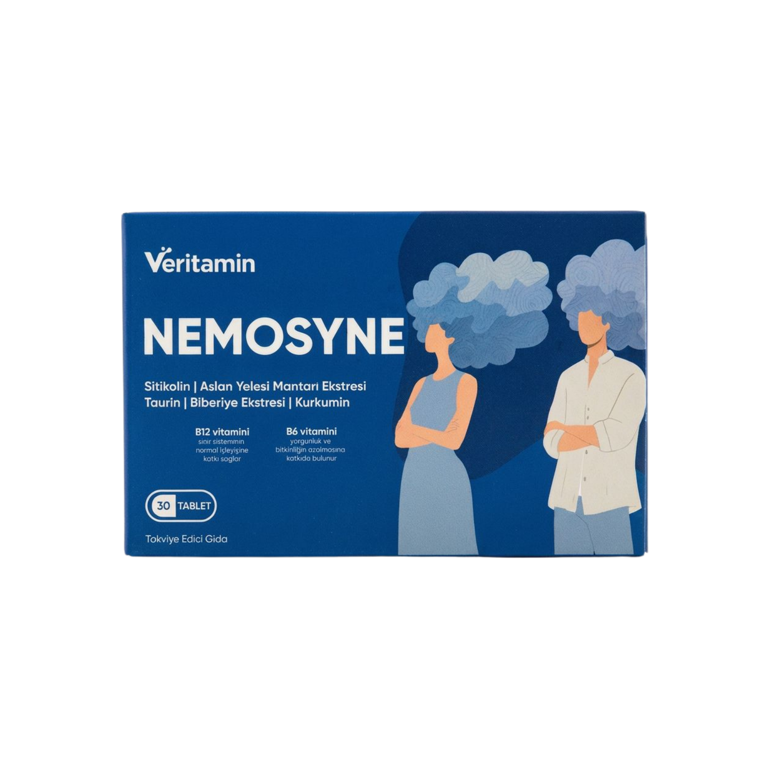 Nemosyne-Bilişsel, Hafıza ve Odak Takviyesi ürün kutusu ön görünüm